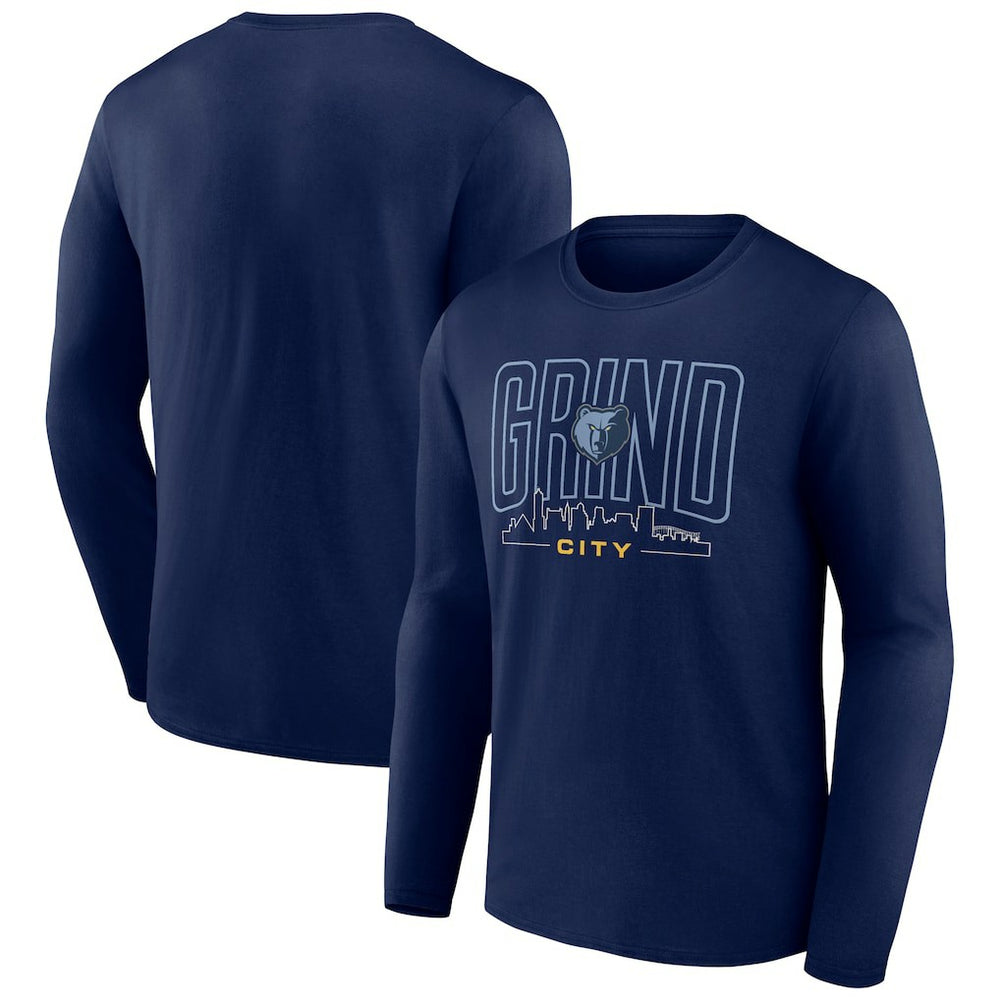 Memphis Grizzlies Huddle Long Sleeve T-Shirt Navy - NBA