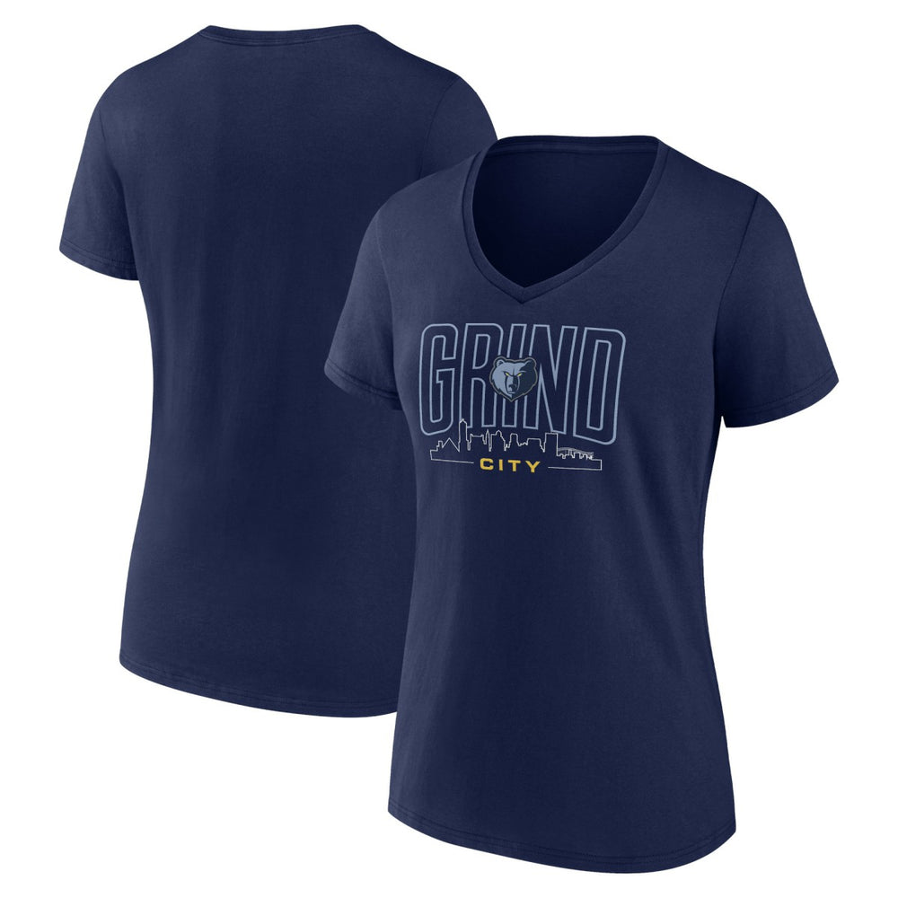 Memphis Grizzlies Women's Huddle V-Neck T-Shirt Navy - NBA