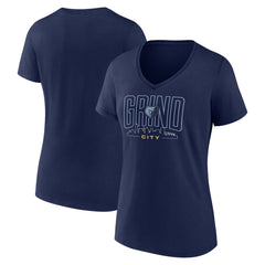Memphis Grizzlies Women's Huddle V-Neck T-Shirt Navy - NBA
