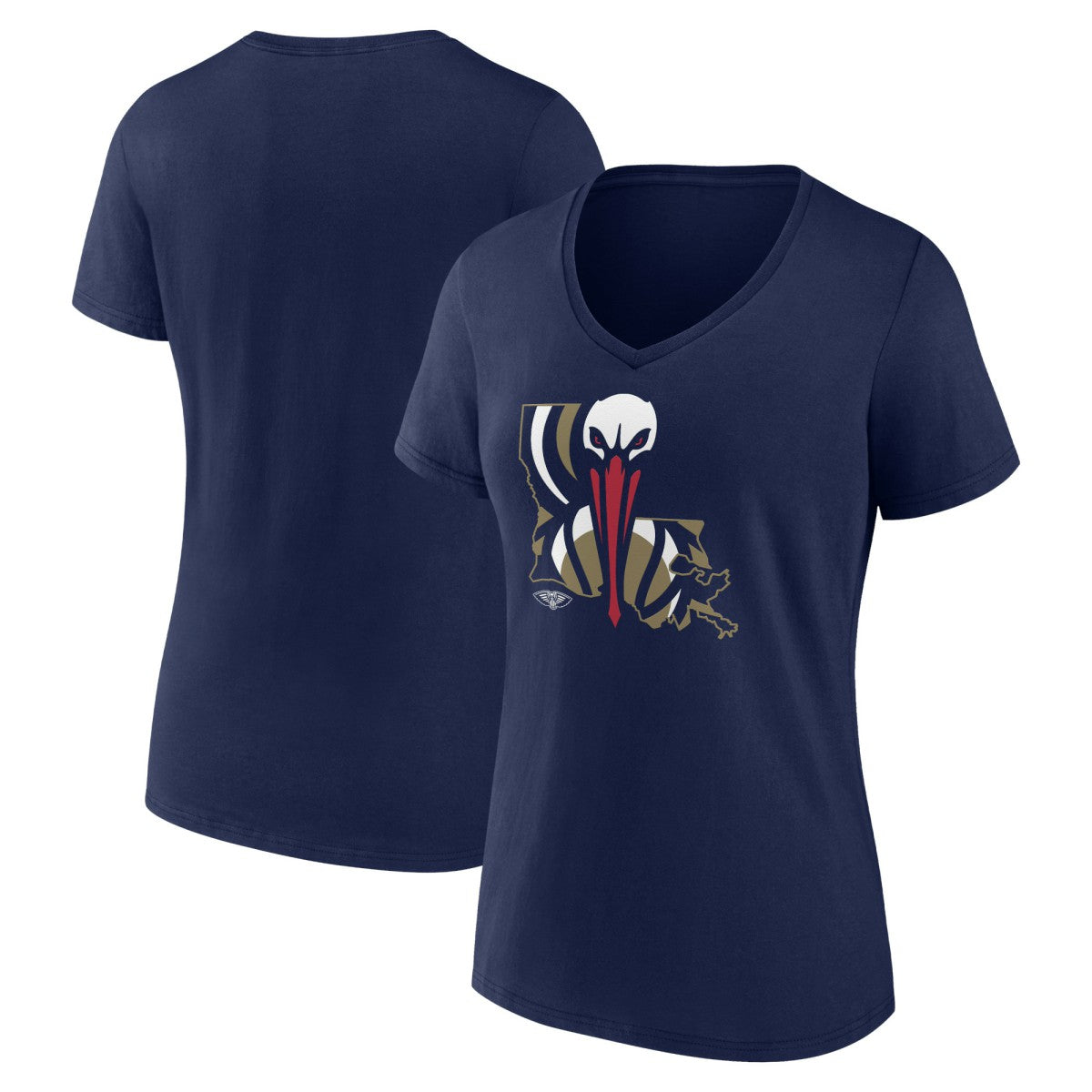 New Orleans Pelicans Women's Huddle V-Neck T-Shirt Navy - NBA