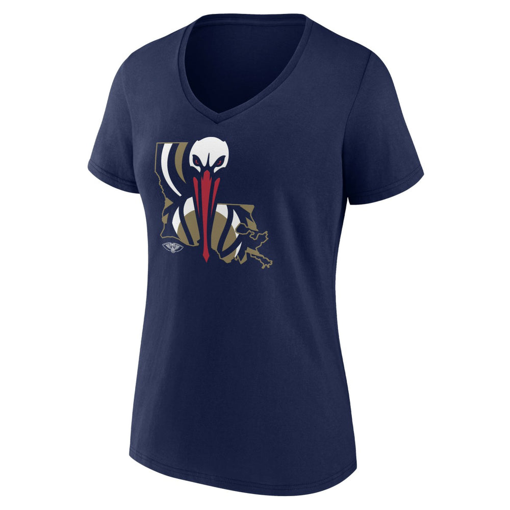 New Orleans Pelicans Women's Huddle V-Neck T-Shirt Navy - NBA