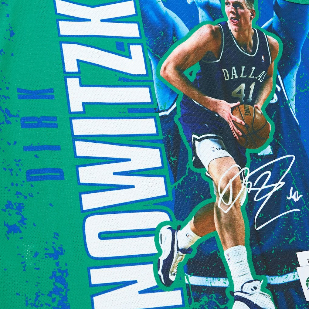 Dirk Nowitzki Dallas Mavericks Hardwood Classics Player Burst Tank Top Blue - NBA