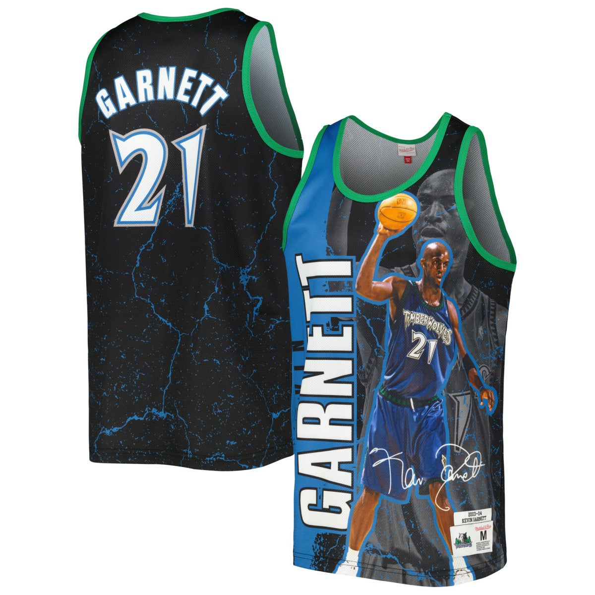 Kevin Garnett Minnesota Timberwolves 2003-04 Hardwood Classics Player Burst Tank Top Black - NBA