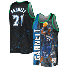 Kevin Garnett Minnesota Timberwolves 2003-04 Hardwood Classics Player Burst Tank Top Black - NBA