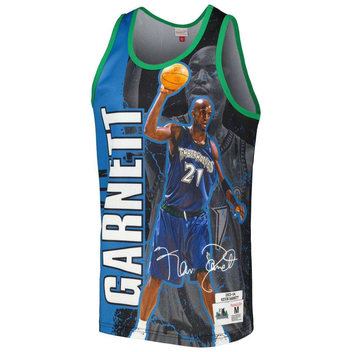 Kevin Garnett Minnesota Timberwolves 2003-04 Hardwood Classics Player Burst Tank Top Black - NBA