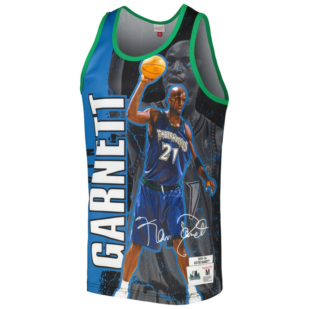 Kevin Garnett Minnesota Timberwolves 2003-04 Hardwood Classics Player Burst Tank Top Black - NBA