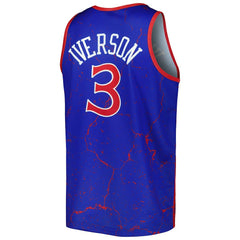 Allen Iverson Philadelphia 76ers 1996-97 Hardwood Classics Player Burst Tank Top Royal - NBA
