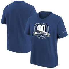 Indianapolis Colts Youth 40th Anniversary T-Shirt Blue | Nike for Sale