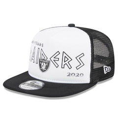 Las Vegas Raiders New Era Banger 9FIFTY Trucker Snapback Hat White/Black | NFL