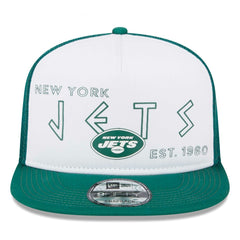 New York Jets New Era Banger 9FIFTY Trucker Snapback Hat White/Green | NFL