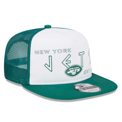 New York Jets New Era Banger 9FIFTY Trucker Snapback Hat White/Green | NFL
