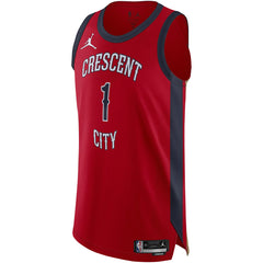 Zion Williamson New Orleans Pelicans Jordan Brand Authentic Jersey Statement Edition Red - NBA