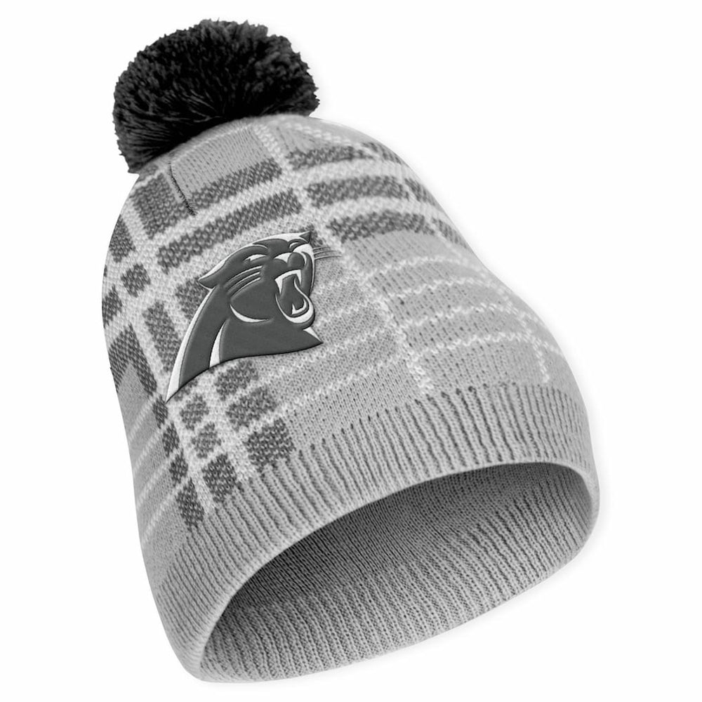 Carolina Panthers WEAR by Erin Andrews Women's Plaid Knit Hat with Pom & Scarf Set | NFL