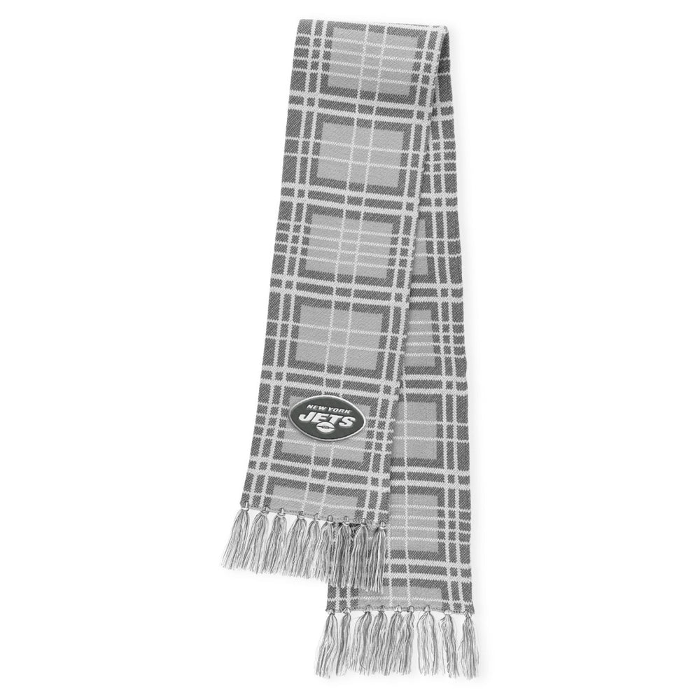New York Jets WEAR by Erin Andrews Women's Plaid Knit Hat with Pom & Scarf Set | NFL