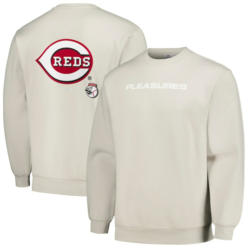Cincinnati Reds PLEASURES Ballpark Pullover Sweatshirt - MLB
