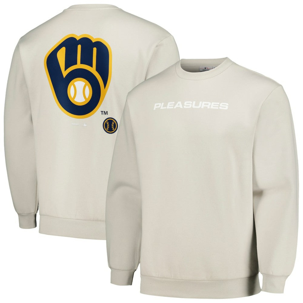 Milwaukee Brewers PLEASURES Ballpark Pullover Sweatshirt - MLB