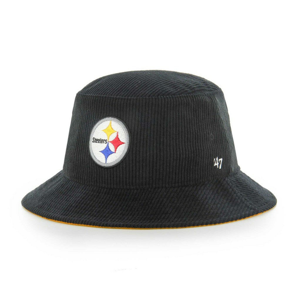 Pittsburgh Steelers '47 Thick Cord Bucket Hat Black | 47 brand