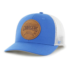 Los Angeles Chargers '47 Leather Head Flex Hat Powder Blue | 47 brand