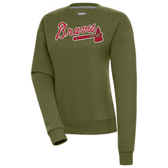 Atlanta Braves Antigua Women's Victory Pullover Sweatshirt - MLB