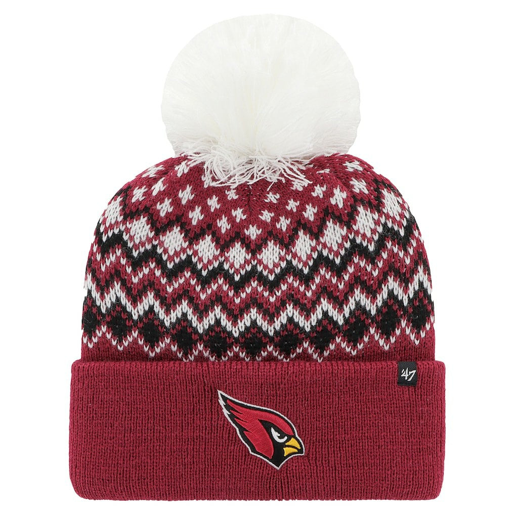 Arizona Cardinals '47 Women's Elsa Cuffed Knit Hat with Pom Cardinal | 47 brand