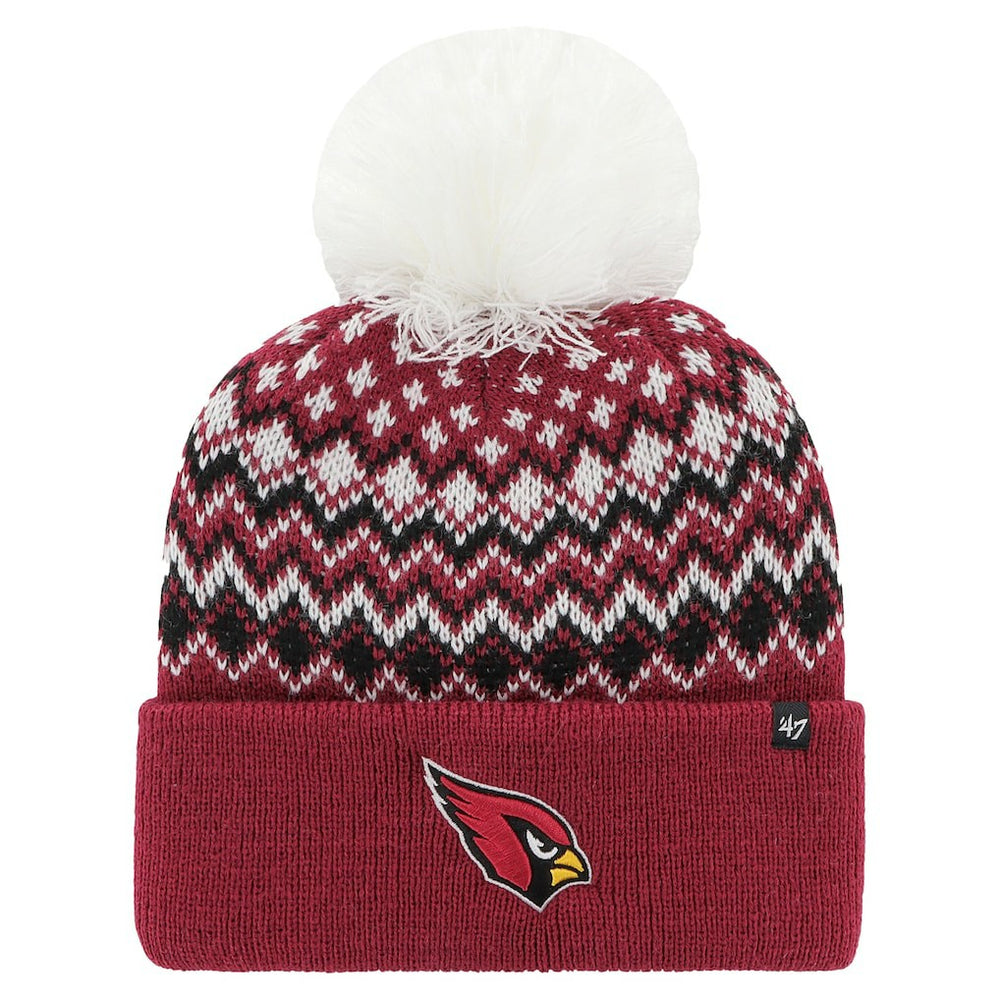 Arizona Cardinals '47 Women's Elsa Cuffed Knit Hat with Pom Cardinal | 47 brand