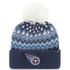 Tennessee Titans '47 Women's Elsa Cuffed Knit Hat with Pom Navy | 47 brand