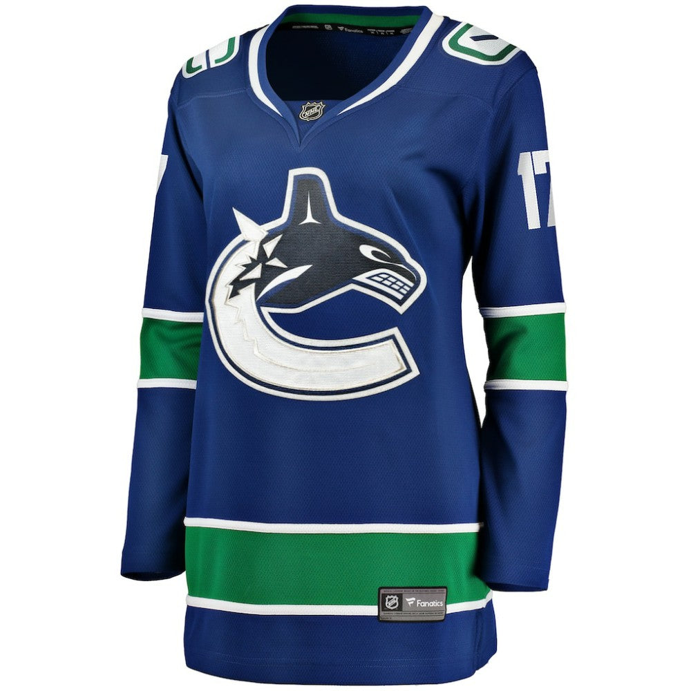 Filip Hronek Vancouver Canucks Women's Fanatics Home Breakaway Jersey - Blue - NHL