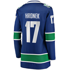 Filip Hronek Vancouver Canucks Women's Fanatics Home Breakaway Jersey - Blue - NHL