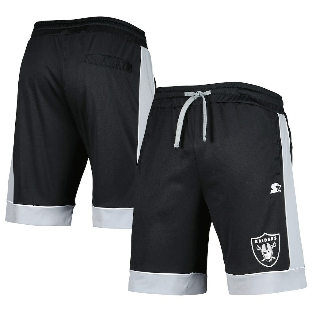 Las Vegas Raiders G-III Sports by Carl Banks Fan Favorite Fashion Shorts -Black/Silver | NFL
