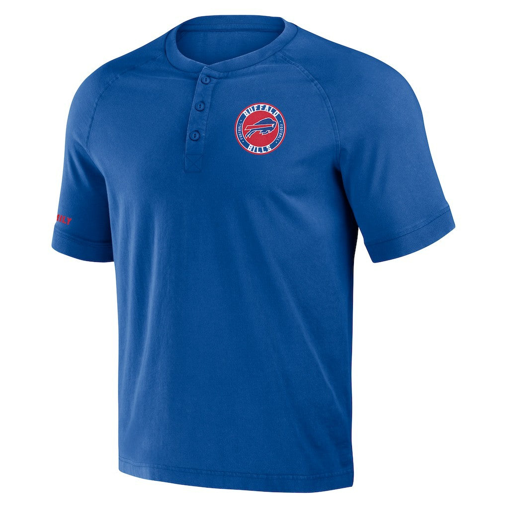 Buffalo Bills NFL x Darius Rucker Collection Washed Raglan Henley T-Shirt Royal | Fanatics