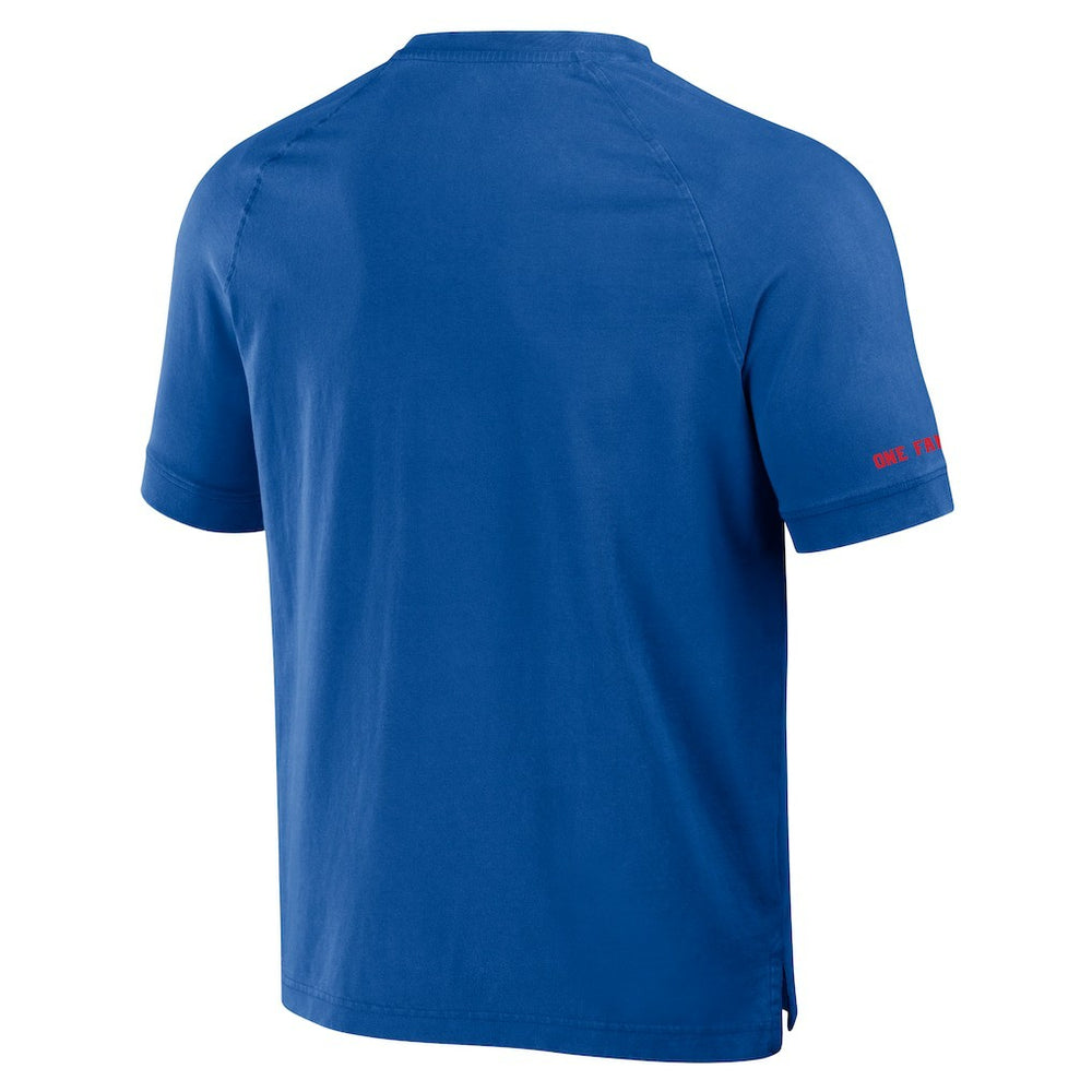 Buffalo Bills NFL x Darius Rucker Collection Washed Raglan Henley T-Shirt Royal | Fanatics