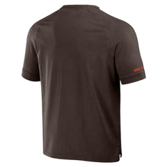 Cleveland Browns NFL x Darius Rucker Collection Washed Raglan Henley T-Shirt Brown | Fanatics