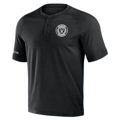 Las Vegas Raiders NFL x Darius Rucker Collection Washed Raglan Henley T-Shirt Black | Fanatics