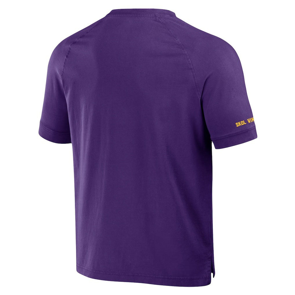 Minnesota Vikings NFL x Darius Rucker Collection Washed Raglan Henley T-Shirt Purple | Fanatics