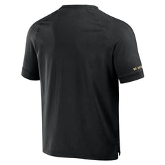 New Orleans Saints NFL x Darius Rucker Collection Washed Raglan Henley T-Shirt Black | Fanatics