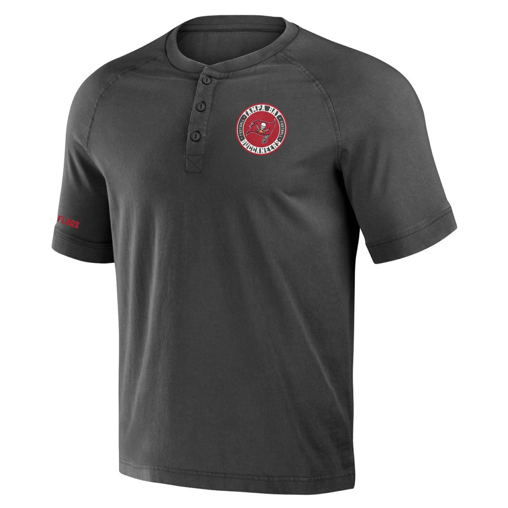 Tampa Bay Buccaneers NFL x Darius Rucker Collection Washed Raglan Henley T-Shirt Pewter | Fanatics