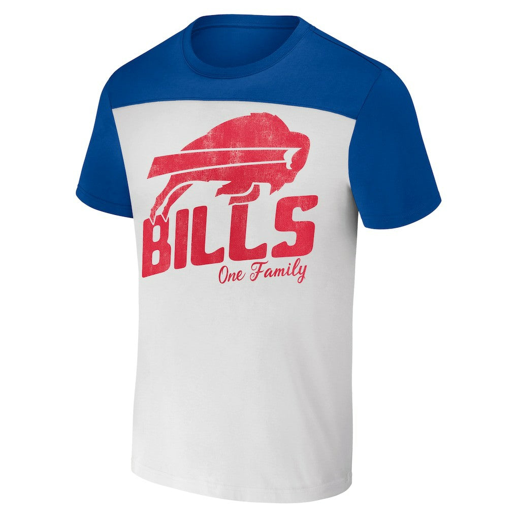 Buffalo Bills NFL x Darius Rucker Collection Colorblocked T-Shirt White/Royal | Fanatics