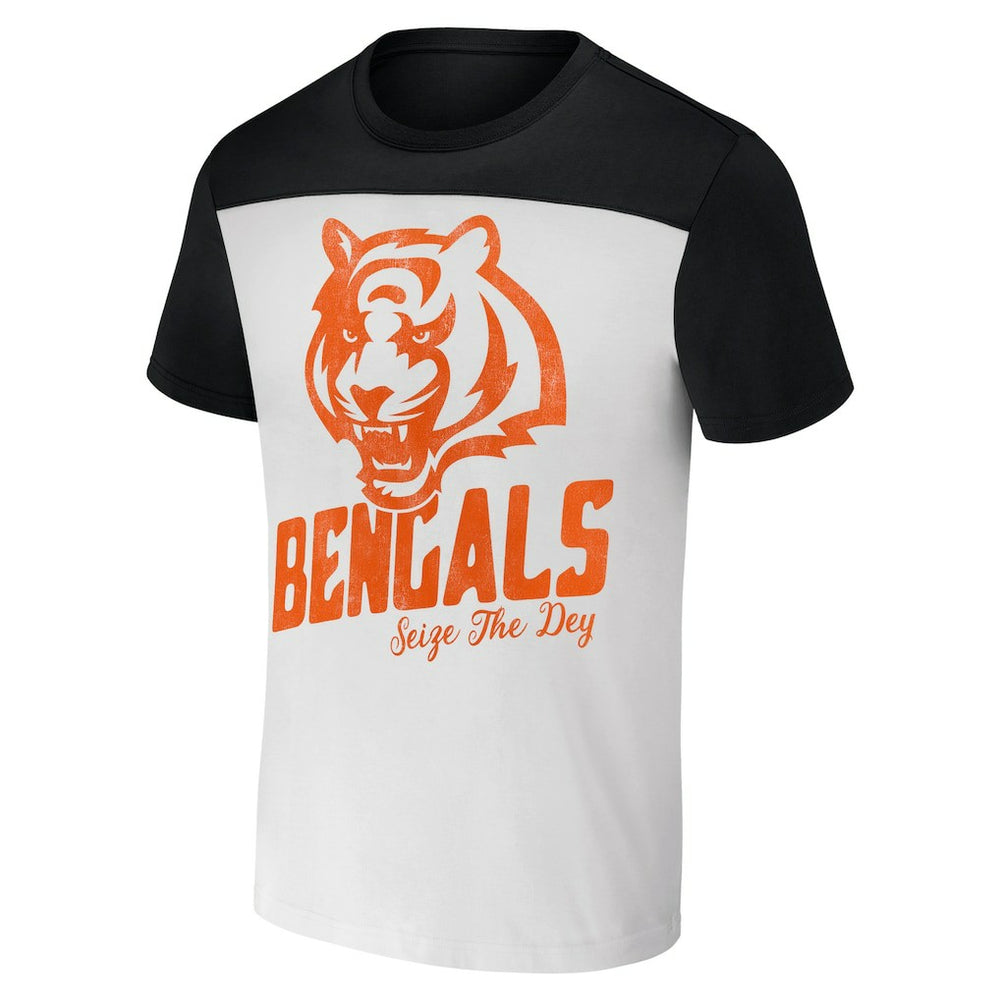 Cincinnati Bengals NFL x Darius Rucker Collection Colorblocked T-Shirt Cream | Fanatics