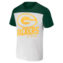 Green Bay Packers NFL x Darius Rucker Collection Colorblocked T-Shirt White/Green | Fanatics