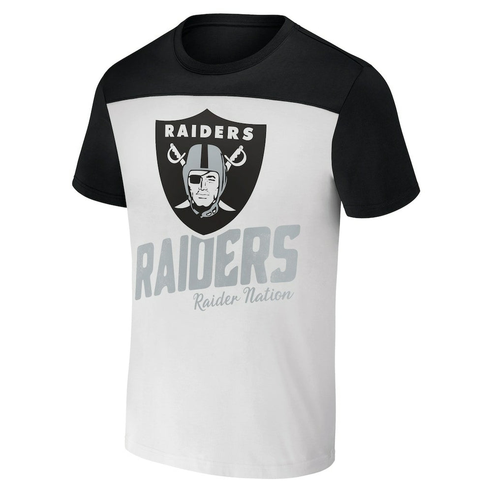 Las Vegas Raiders NFL x Darius Rucker Collection Colorblocked T-Shirt White/Black | Fanatics