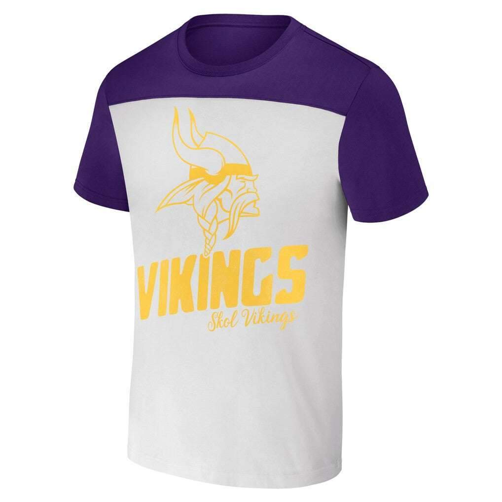 Minnesota Vikings NFL x Darius Rucker Collection Colorblocked T-Shirt Cream | Fanatics