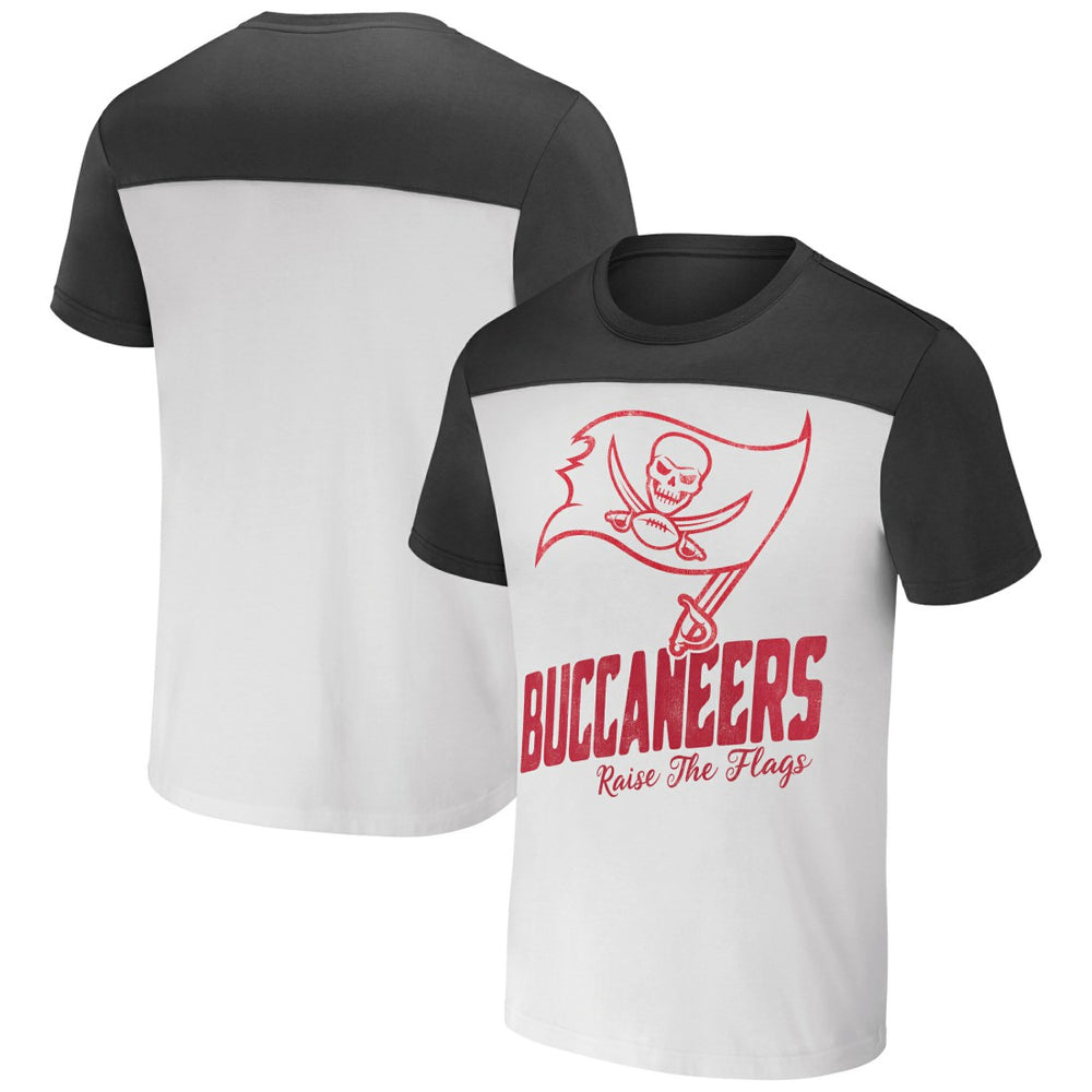 Tampa Bay Buccaneers NFL x Darius Rucker Collection Colorblocked T-Shirt White/Pewter | Fanatics