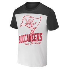 Tampa Bay Buccaneers NFL x Darius Rucker Collection Colorblocked T-Shirt White/Pewter | Fanatics