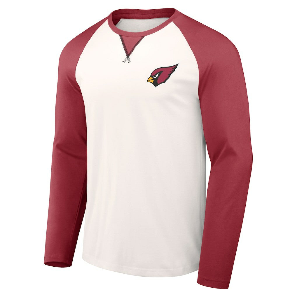Arizona Cardinals NFL x Darius Rucker Collection Long Sleeve Raglan T-Shirt Cream/Cardinal | Fanatics