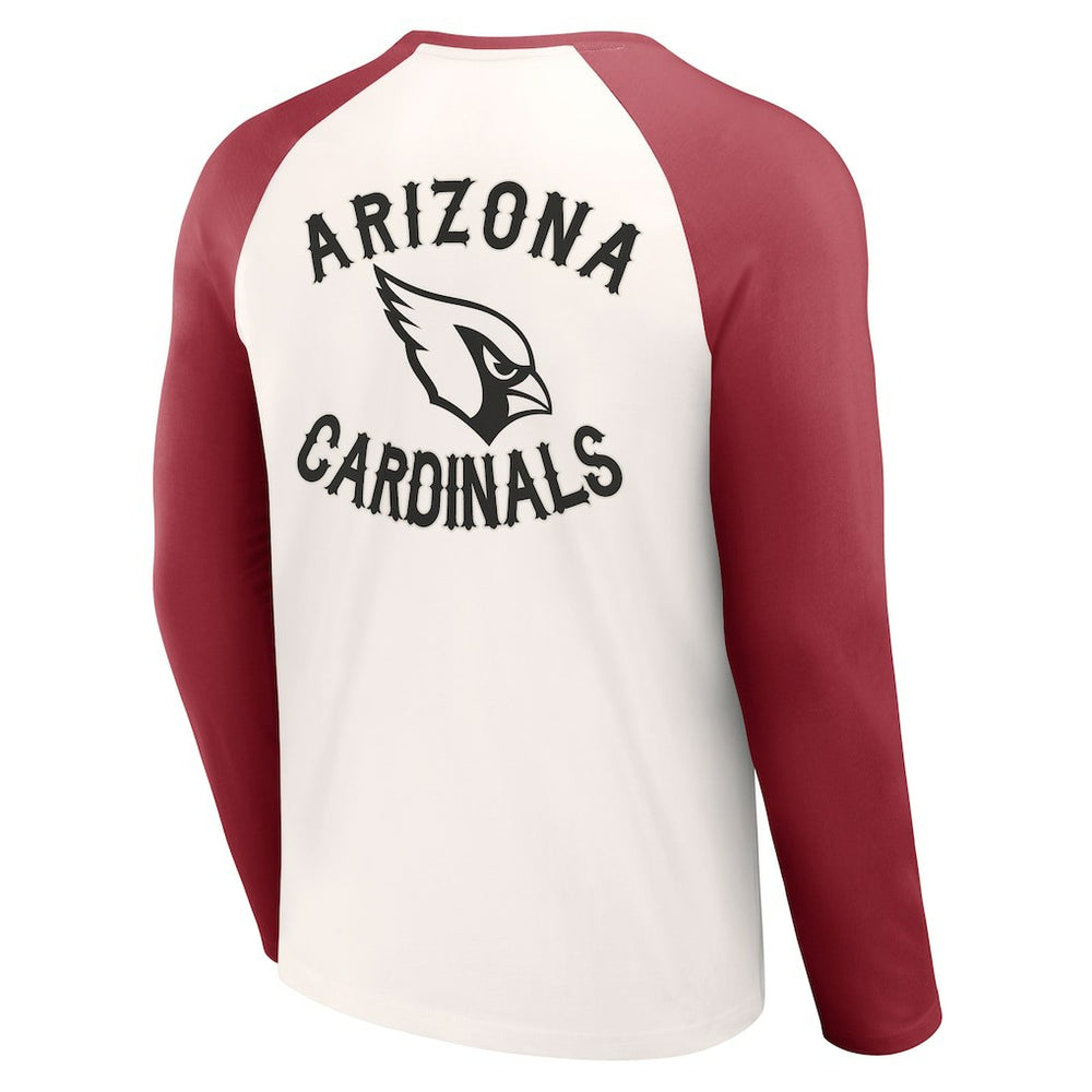 Arizona Cardinals NFL x Darius Rucker Collection Long Sleeve Raglan T-Shirt Cream/Cardinal | Fanatics