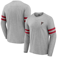 Atlanta Falcons NFL x Darius Rucker Collection Henley Long Sleeve T-Shirt Heather Gray | Fanatics