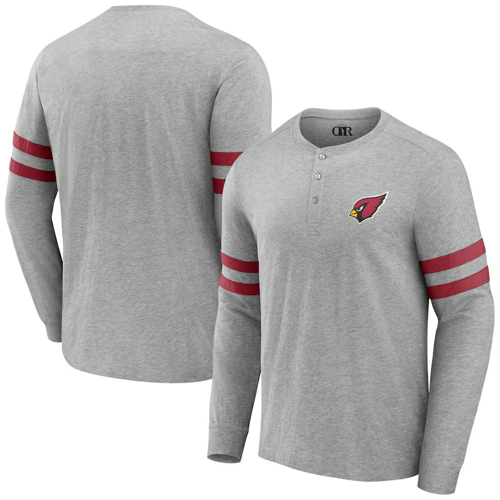 Arizona Cardinals NFL x Darius Rucker Collection Henley Long Sleeve T-Shirt Heather Gray | Fanatics