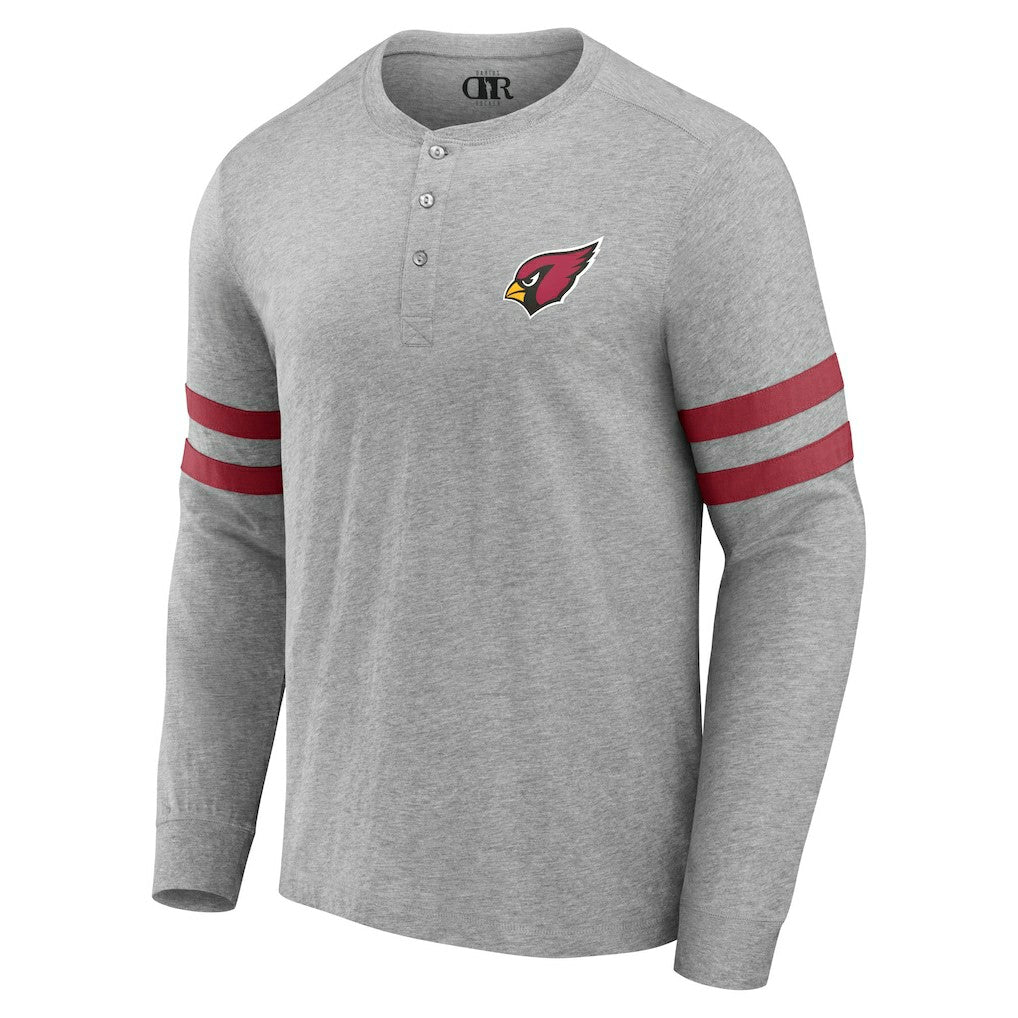 Arizona Cardinals NFL x Darius Rucker Collection Henley Long Sleeve T-Shirt Heather Gray | Fanatics