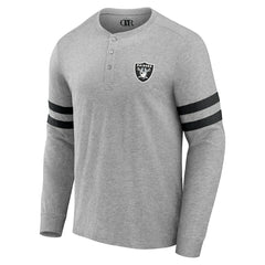 Las Vegas Raiders NFL x Darius Rucker Collection Henley Long Sleeve T-Shirt Heather Gray | Fanatics