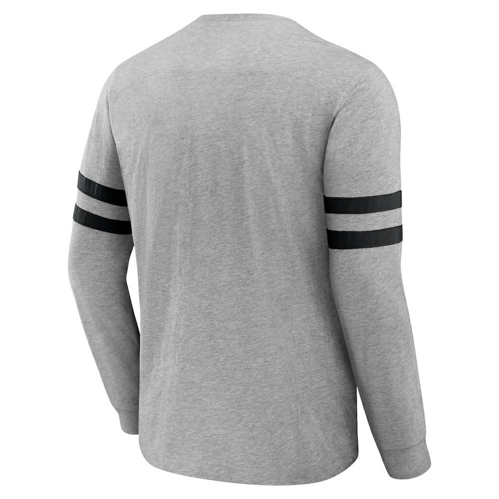 Las Vegas Raiders NFL x Darius Rucker Collection Henley Long Sleeve T-Shirt Heather Gray | Fanatics
